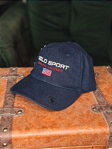Boné Ralph Lauren Polo Sport Flag USA Azul Marinho