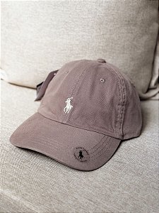 Boné Ralph Lauren Classic Marrom Claro Pony Creme