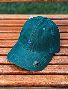 Boné Ralph Lauren Classic Verde Esmeralda Pony Azul Bic