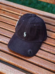 Boné Ralph Lauren Classic Marrom Pony Branco