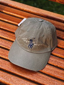 Boné Ralph Lauren Big Pony Manuscrito Verde Musgo