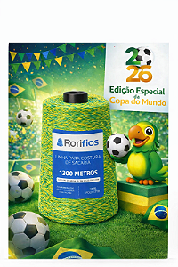 Linha para Costurar Sacos de Delivery - Caixa com 5 Cones de 200g Mercla VERDE e AMARELO