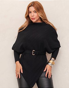 Blusa Tricot Modal com Cinto