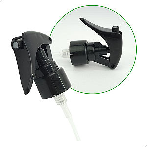 Válvula Mini Gatilho Trigger Lisa PRETA rosca 24mm R24/410 (25un) (M.GAT24/PRETA)