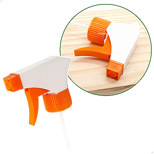 Válvula Gatilho Borrifador Spray Jato BRANCA/LARANJA rosca 28mm R28/410 (10un) (CH/WK/BCOLAR28)