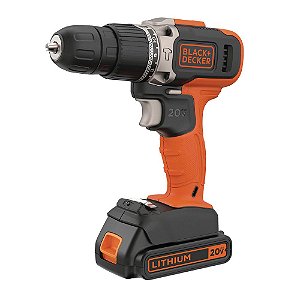 Parafusadeira/Furadeira com Impacto à Bateria 1,5Ah 20V Black+Decker BCD704C1