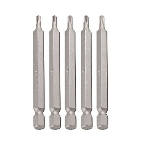 Bits Ponteiras Torx T6 Hexalobular 1/4'' 75mm 5 Peças Vonder