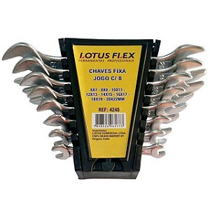 Jogo de Chaves Fixa 8 Peças 6 x 22mm Lotus 4248