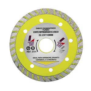 Disco de Corte Diamantado Turbo para Mármore Granito 4.1/2 Polegadas 110mm x 22,2mm Lotus 3731