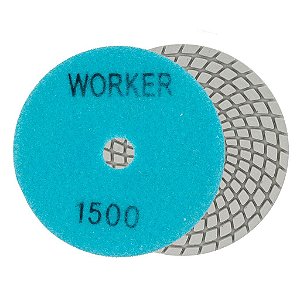 Disco de Lixa Diamantada Brilho D'água 4'' 100mm Grão 1500 Worker 6334