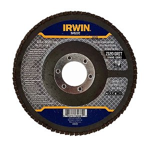 Disco Flap Madeira e Ferro Grão 120 115mm x 22,23mm Irwin IW4120FZ