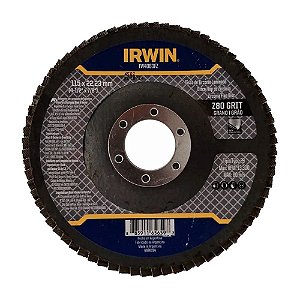 Disco Flap Madeira e Ferro Grão 80 115mm x 22,23mm Irwin IW4080FZ