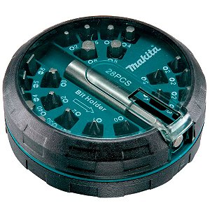 Jogo de Bits e Ponteiras com Extensor com 28 peças 25mm 1/4" Makita B-28911