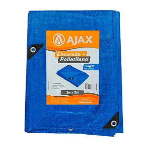 Lona Encerado de Polietileno 150 micras 3m x 3m Ajax Azul