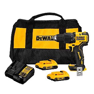 Parafusadeira Furadeira Impacto 20V Brushless + 2 Baterias 2.0Ah Bivolt Bolsa Dewalt DCD709D2-BR