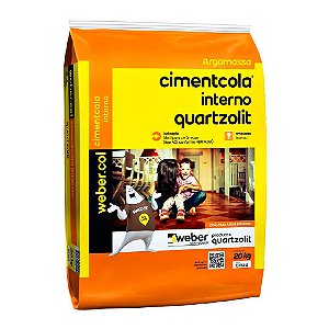 Argamassa Cimentcola AC1 Interno Cinza 20kg Quartzolit