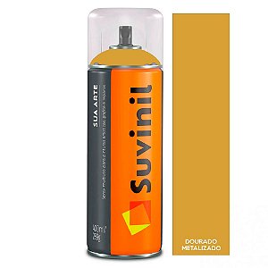 Tinta Spray Suvinil Sua Arte Uso Geral 400ml Dourado Metalizado