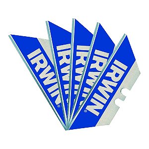 Lâminas para Estilete Trapezoidal Bimetálicas 18mm com 5 Peças Irwin 2084100