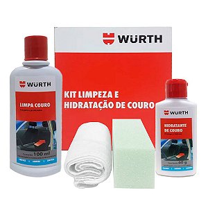 Kit Limpeza e Hidratação de Couro 4 Peças Wurth