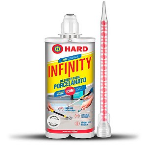 Rejunte Infinity Porcelanato Impermeável Branco Gelo 400ml Hard