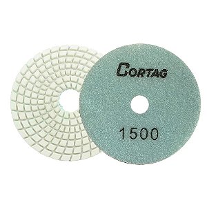 Disco Diamantado Polimento Brilho D'água com Velcro Grão 1500 x 100mm Cortag 62150