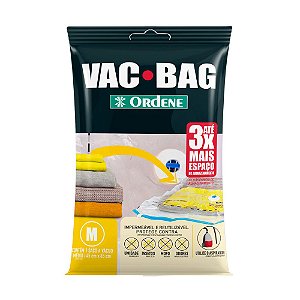 Saco à Vacuo de Armazenamento Médio 45cm x 65cm Vac Bag Ordene