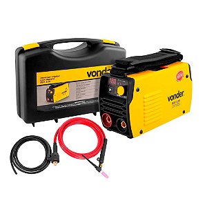 Kit Máquina Inversora de Solda Digital 120A + Tocha TIG Engate Rápido 9mm e Acessórios com Maleta Vonder