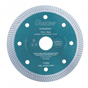 Disco de Corte Diamantado Durokorte Turbo 110mm x 20mm Cortag 60668