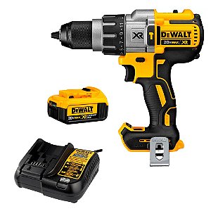 Kit Parafusadeira Furadeira de Impacto 20V Max* XR Brushless 95Nm + 1 Bateria de 4Ah Carregador Bivolt Dewalt DCD996