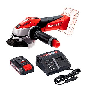 Kit Esmerilhadeira Angular à Bateria 18V 2.5Ah + Carregador Bivolt  Einhell TE-AG 18/115 Li