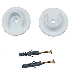 Suporte Flange para Varão com 2 Peças 28mm Branco Schuanka