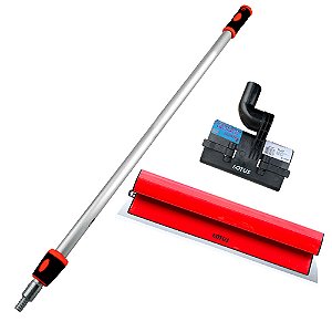 Kit Desempenadeira de Inox para Massa Corrida 60cm x 12cm com Suporte e Extensor Lotus