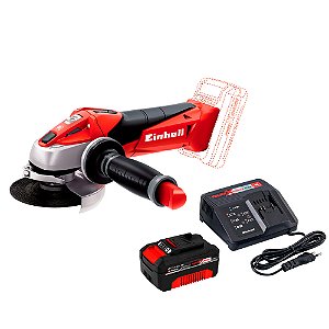 Kit Esmerilhadeira Angular à Bateria 18V 4Ah + Carregador Bivolt  Einhell TE-AG 18/115 Li