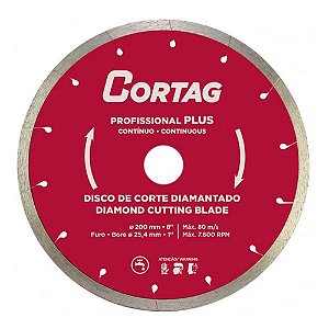 Disco de Corte Diamantado Profissional Plus Continuo 200mm Zapp 200/1250 Cortag 60570