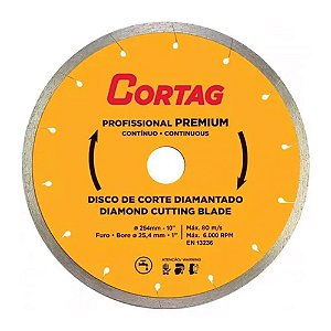 Disco de Corte Diamantado Profissional Premium 254mm Zapp 600 / Zapp Titan Cortag 62144