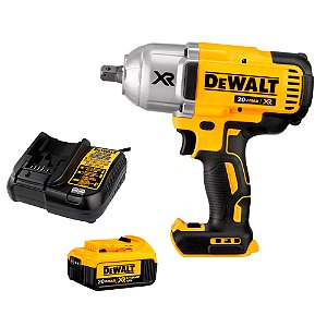 Kit Chave de Impacto a Bateria 1/2'' 20V Xr 950Nm Brushless 1 Bateria 4Ah Carregador Bivolt Dewalt DCF899