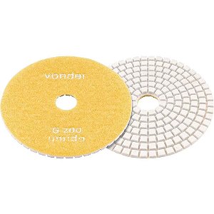 Disco Diamantado Polimento Brilho D'água com Velcro Grão 200 x 100mm Vonder
