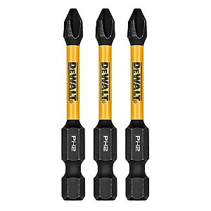 Ponta Bits Phillips Ph2 57mm Flextorq 3 Unidades Dewalt DWAF2PH2IR3