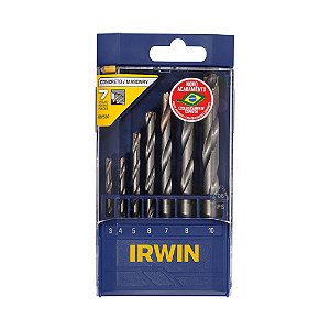 Jogo de Brocas para Concreto com Estojo 7 Peças 3 a 10mm Irwin 891507