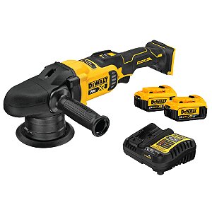Lixadeira Politriz Roto Orbital 5" 20V Max* XR Brushless com 2 Baterias 4,0Ah Carregador DeWalt DCM848B