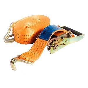 Cinta com Catraca para Amarração de Cargas 9 Metros x 50mm 3 Toneladas Mave Laranja