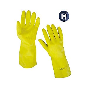 Par de Luva Latex Plus Multiuso Tamanho M Amarelo Atlas