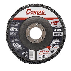 Disco Strip para Remoções em Metais 115mm x 22,2mm Cortag