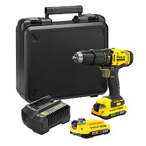 Parafusadeira/Furadeira de Impacto 20V 50Nm Brushless 2 Baterias 2Ah Fatmax Maleta Stanley SBD711D2K-BR