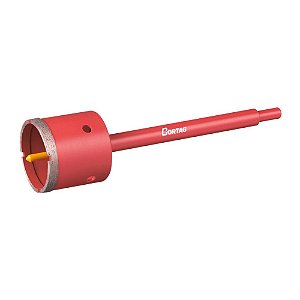 Serra Copo Diamantada para Alvenaria 60mm com Haste e Pino Guia Cortag
