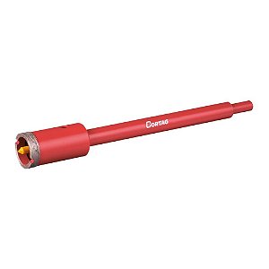 Serra Copo Diamantada para Alvenaria 30mm com Haste e Pino Guia Cortag