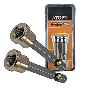 Bits Ph2 para Drywall com Limitador Phillips 50mm 2 Peças Atopy