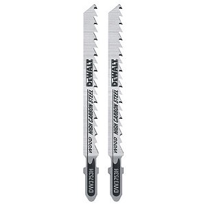 Lâmina de Serra Tico-Tico para Corte Rápido Limpo em Madeira Encaixe T 6TPI x 4'' 2 Peças Dewalt DW3753H2