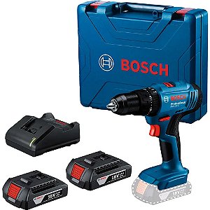 Parafusadeira/Furadeira de Impacto com 2 Baterias 18V 2Ah Carregador e Maleta Bosch GSB 183-LI
