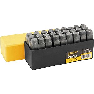 Alfabeto Punção de Aço para Gravação 10mm Vonder Plus